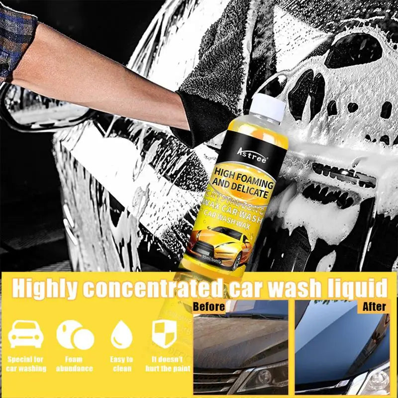 Car Shampoo Powerful Cleaner High Concentration Safe Foam Cleaning Exterior Body Polishing Accessories Ceramic Soap Cleanser